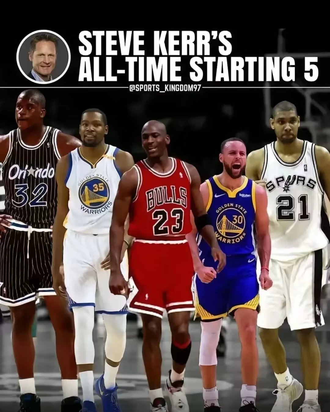 NBA：文班亚马谈心目中的历史最佳阵容，库里、詹姆斯、邓肯、奥尼尔、乔丹的简单介绍